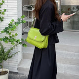 Small Square Bag Purse Solid Ladies Shoulder Bag