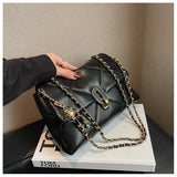 Women's Shoulder Bag Crossbody Handbag Tote Diamond Lattice Thread Daily Purse
