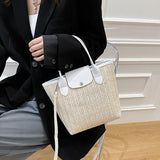 Boho Bohemia Shoulder Bag Straw Crossbody Bag for Women Summer Beach