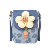 Women Shoulder Bags Lace Handbag Teen Girls Canvas Flap Phone Purse