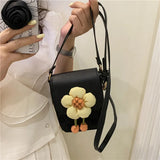 Women Shoulder Bags Lace Handbag Teen Girls Canvas Flap Phone Purse