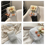 Women Shoulder Bags Lace Handbag Teen Girls Canvas Flap Phone Purse