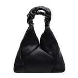 Women's Pleated Shoulder Bag Solid Handbag Advanced Portable Handhold