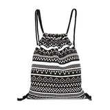 Ethnic Style Digital Printing Lady Bundle Mouth Backpack