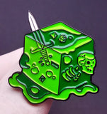 Punk Anime Game Dice Badges Sword Skull Enamel Pins Jewelry Lapel Pin Bag