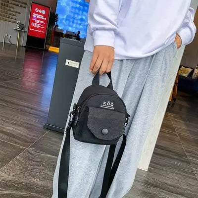 Casual Canvas Handbag Zipper Messenger Shoulder Bag Women Tote Bag