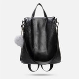 Women Backpack Large Capacity School Bag with Hair Ball