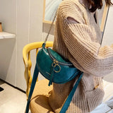 Women's PU Leather Crossbody Bag Small Shoulder Messenger Handbag with Chain