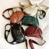 Women's PU Leather Crossbody Bag Small Shoulder Messenger Handbag with Chain