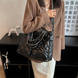 Quilted Cotton Padded Nylon Messenger Bag Women Ladies Crossbody Bags Totes