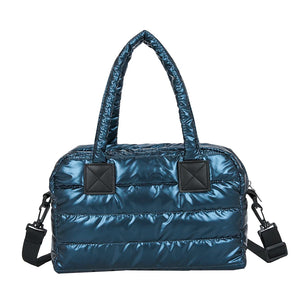 Quilted Cotton Padded Messenger Bag Women Large Capacity
