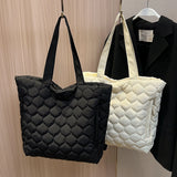 Quilted Hand Bag for Women Large Capacity Cotton-Padded Handbag