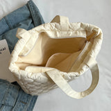 Quilted Hand Bag for Women Large Capacity Cotton-Padded Handbag