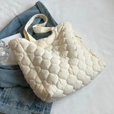 Quilted Hand Bag for Women Large Capacity Cotton-Padded Handbag