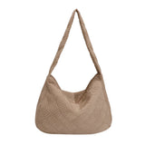 Quilted Nylon Large Capacity Girl Shoulder Hand Bucket Bag