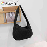 Quilted Nylon Large Capacity Shoulder Bag for Women
