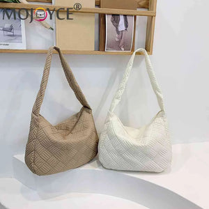 Quilted Nylon Large Capacity Shoulder Handbag for Women
