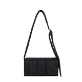 Quilted Padded Women Shoulder Bags Nylon Wide Strap Crossbody Bag