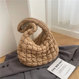 Quilted Shoulder Bag For Women Pleated Cloud Bag Lightweight Crossbody Handbag