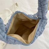 Quilted Shoulder Bag For Women Pleated Cloud Bag LightWeight Large Cap