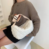 Quilted Shoulder Bag Crossbody Nylon Handbag Ladies Shopping Purse