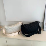 Quilted Shoulder Bag Crossbody Nylon Handbag Ladies Shopping Purse