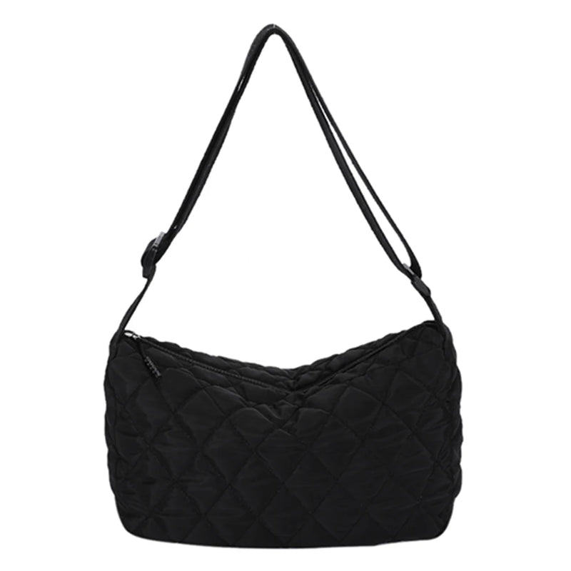 Quilted Shoulder Bag Crossbody Nylon Handbag Ladies Shopping Purse