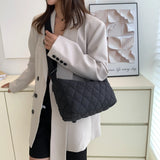 Quilted Shoulder Bag Crossbody Nylon Handbag Ladies Shopping Purse