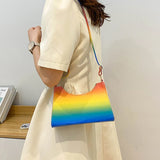 Rainbow Women's Shoulder Underarm Bag Pu Leather Ladies Crossbody Bags