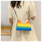 Rainbow Women's Shoulder Underarm Bag Pu Leather Ladies Crossbody Bags