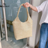 Rattan Women Shoulder Bags Straw Woven Handbags Large Capacity