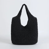 Rattan Women Shoulder Bags Wicker Woven Handbags Large Capacity Straw Beach Tote