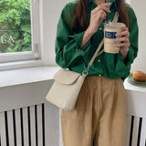 Red Shoulder Bag Women PU Leather Crossbody Flap Messenger Satchel Handbag Tote