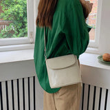 Red Shoulder Bag Women PU Leather Crossbody Flap Messenger Satchel Handbag Tote