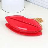 Red Lips Shape Bags Women Girls PU Leather Handbag Messenger Bag Shoulder