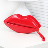 Red Lips Shape Bags Women Girls PU Leather Handbag Messenger Bag Shoulder