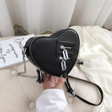 Red Love Heart Shape Shoulder Bag Crossbody Chain