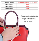 Fluffy Fur Purse Strap Handle Winter Warm Wide Bag Chain Belt Plush Shoulder