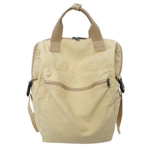 Retro Canvas Backpack Large Capacity Travel School Bag Zipper Rucksack