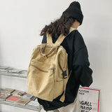 Retro Canvas Backpack Large Capacity Travel School Bag Zipper Rucksack