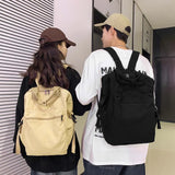 Retro Canvas Backpack Large Capacity Travel School Bag Zipper Rucksack