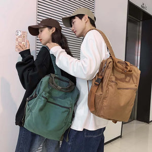 Retro Canvas Backpack Large Capacity Travel Student School