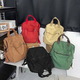 Retro Canvas Backpack Large Capacity Travel Student School