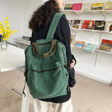 Retro Canvas Backpack Large Capacity Travel Student School