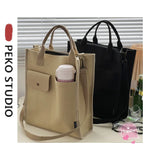 Retro Canvas Tote Book Bag Soft Messenger Shoulder Cross-body Bag