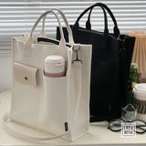 Retro Canvas Tote Book Bag Soft Messenger Shoulder Cross-body Bag