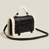 Retro One Shoulder Messenger Bags for Women Plush Handbag Ladies