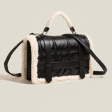 Retro One Shoulder Messenger Bags for Women Plush Handbag Ladies