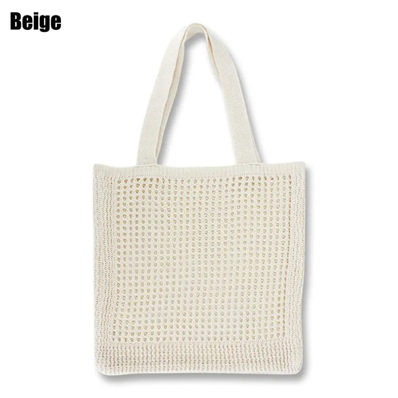 Retro Hollow Woven Crochet Bag Shopping Tote Knitting Handbags