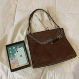 Stylish Retro Shoulder Bag Chain Women Soft Leather Hobo Handbag